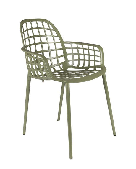 Zuiver Albert Kuip Garden Chair m/armlener, grønn