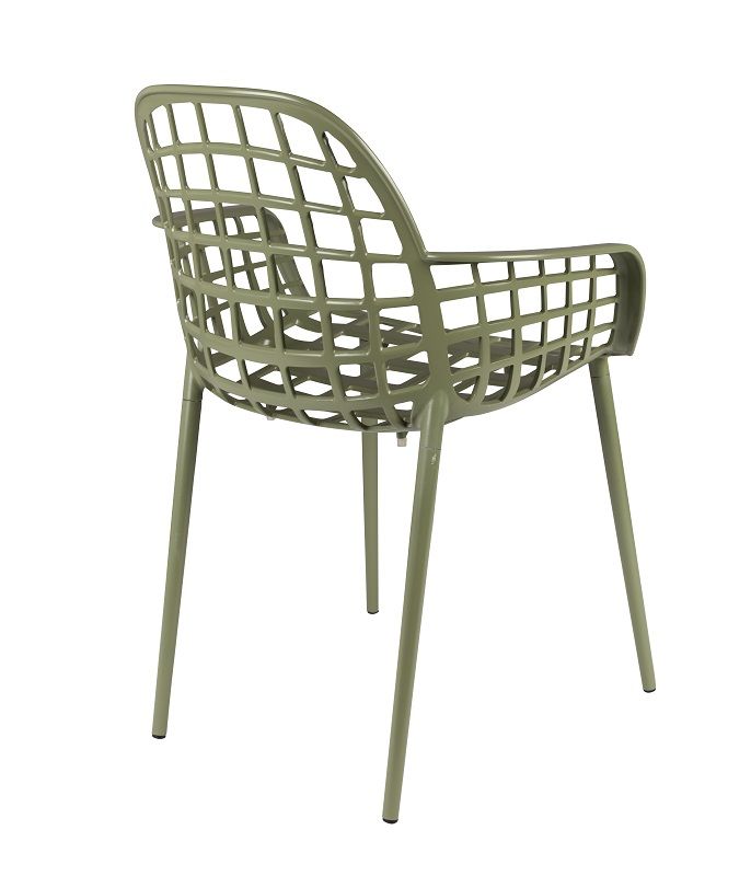 Zuiver Albert Kuip Garden Chair m/armlener, grønn