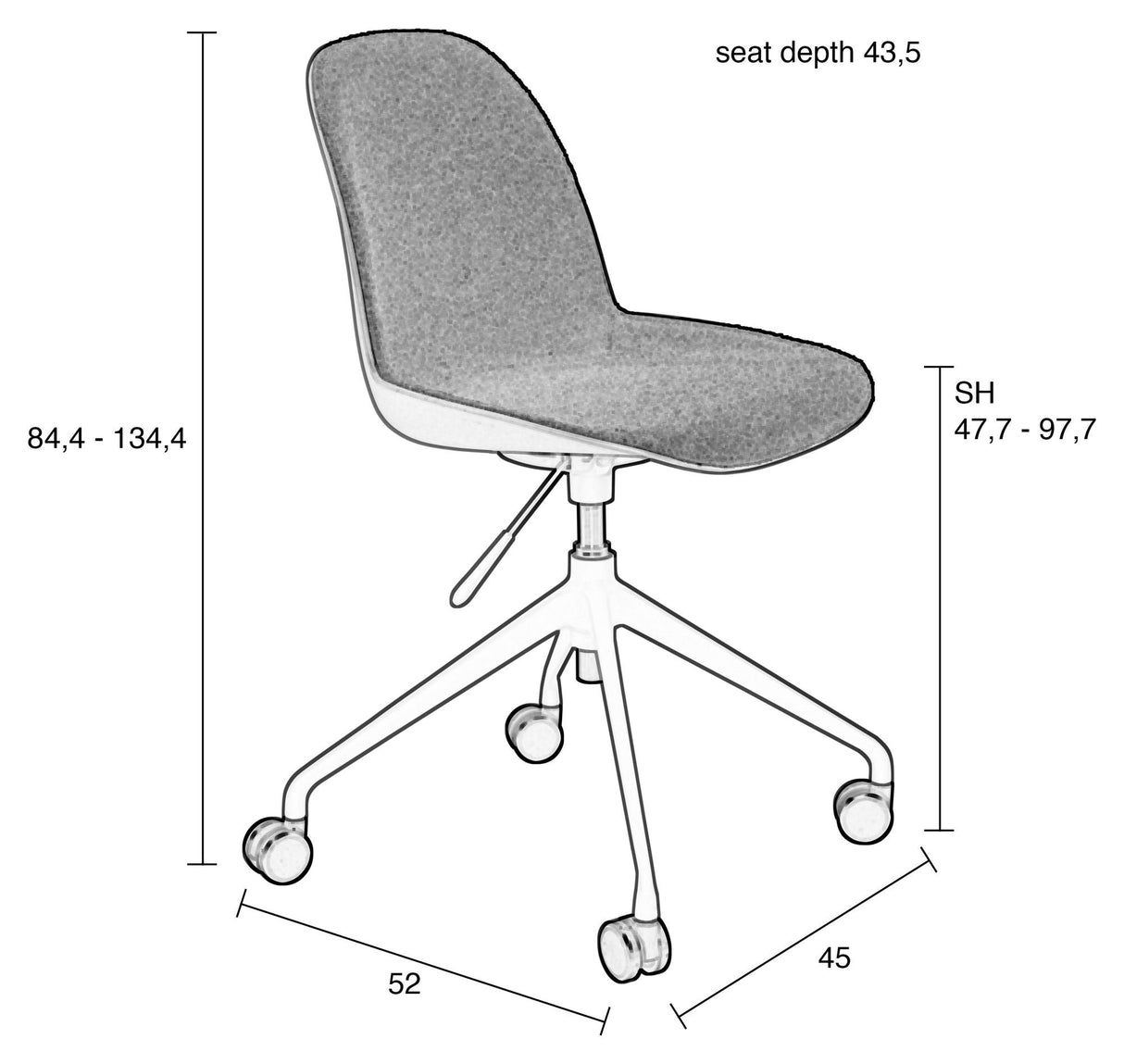 Albert Kuip Office Chair, Taupe