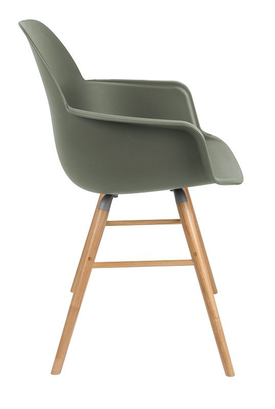 Zuiver Albert Kuip Dining Chair Armrest, Green