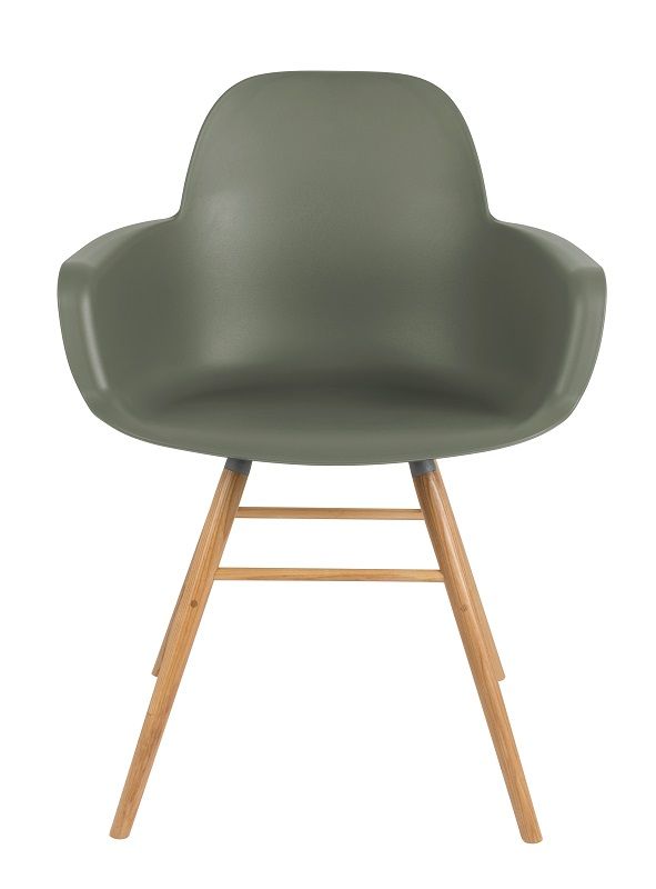 Zuiver Albert Kuip Dining Chair Armrest, Green