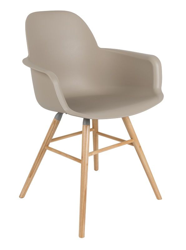 Zuiver Albert Kuip Dining Chair Armrests - Taupe