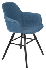 Zuiver Albert Kuip Dining Chair with Armrests - Blue