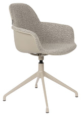 Albert Kuip Dining Chair with Armrests/Swivel Foot, Taupe