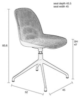 Albert Kuip Dining Chair med platespiller, hvit