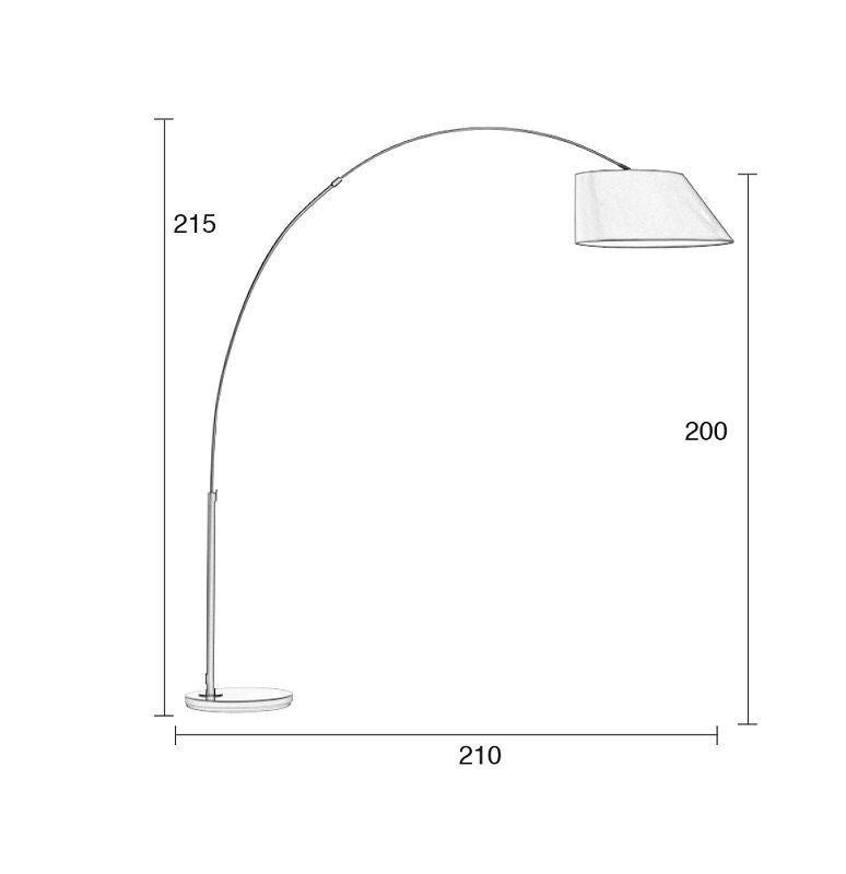 Zuiver Arc gulvlampe - hvit