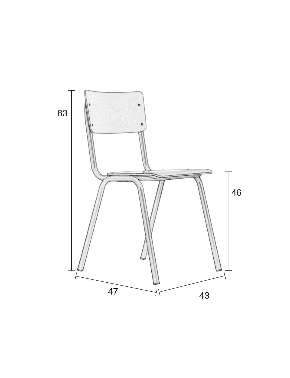 Zuiver tilbake til spisestol på skolen - Mat Beige