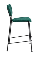 Zuiver Benson Bar Stool - Green, SH: 64.5cm