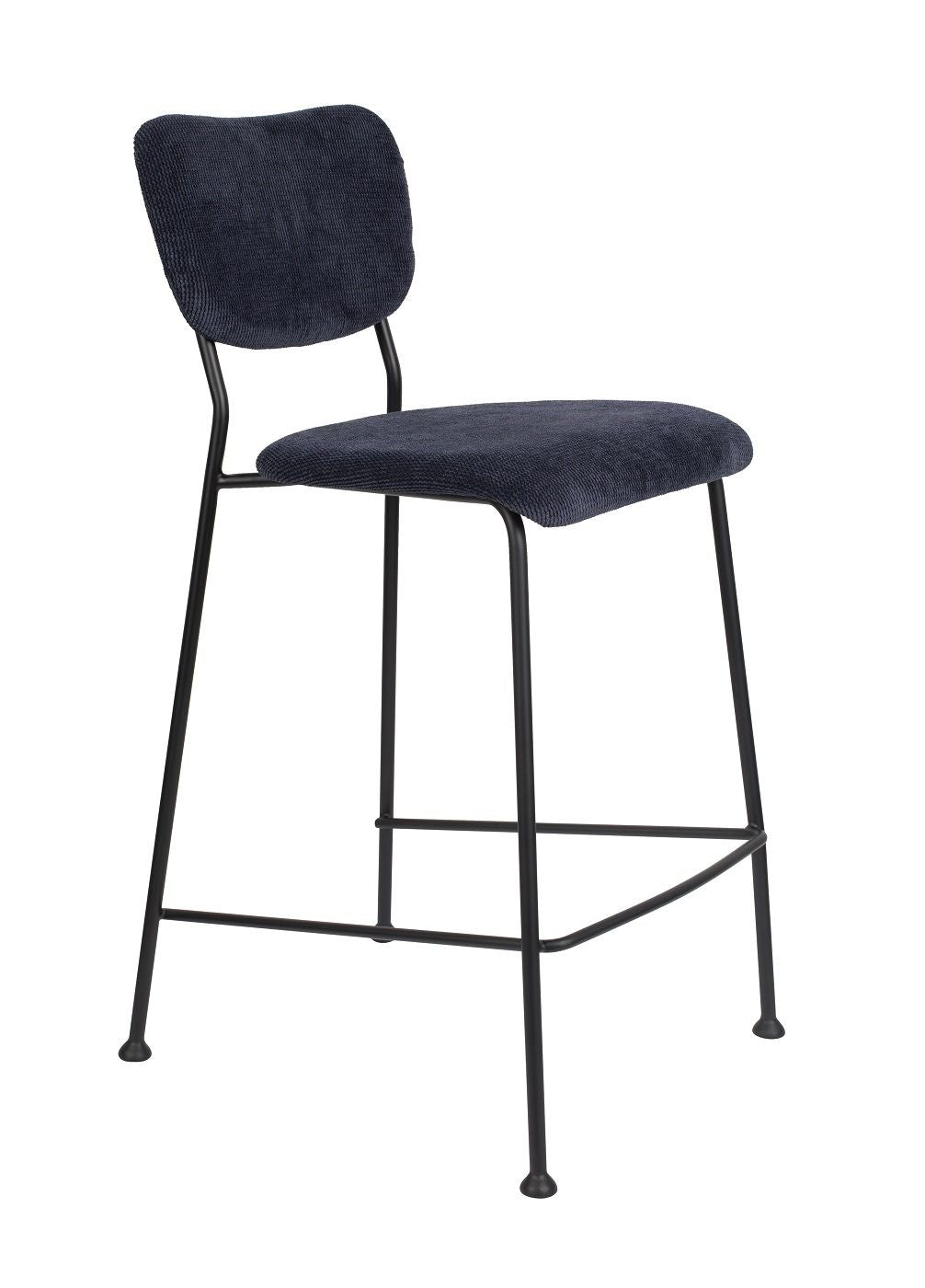 Zuiver Benson Bar Stool - Mørkeblå, SH: 64,5cm