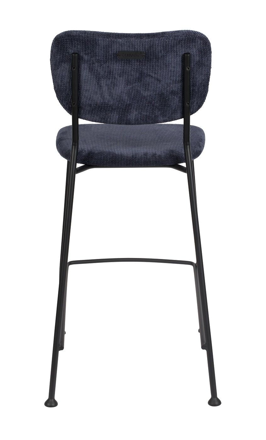 Zuiver Benson Bar Stool - Mørkeblå, SH: 64,5cm