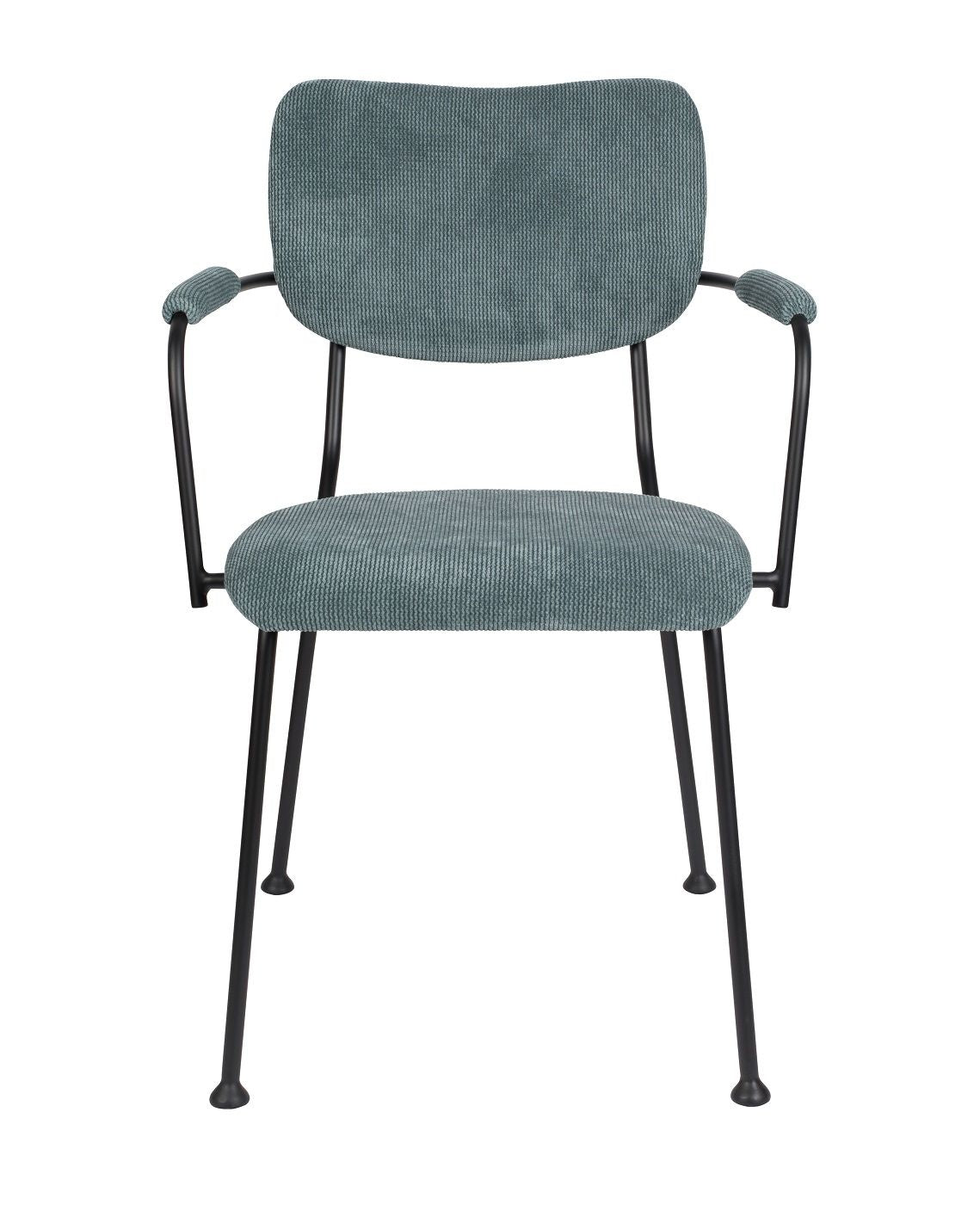 Zuiver Benson Dining Chair with Armrests - Gray Blue