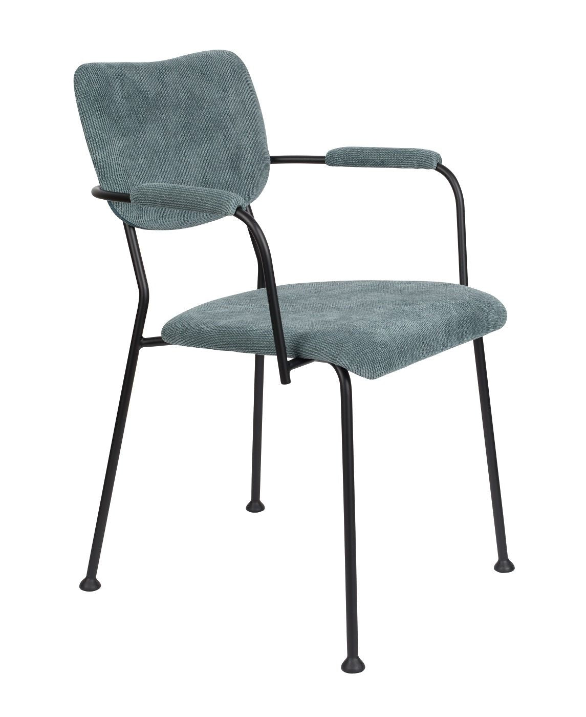 Zuiver Benson Dining Chair with Armrests - Gray Blue