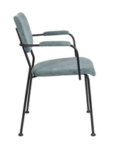 Zuiver Benson Dining Chair with Armrests - Gray Blue