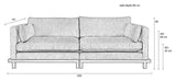 Blossom 3-personer. Sofa, mose