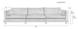 Blossom 4,5 pers. Sofa, mose