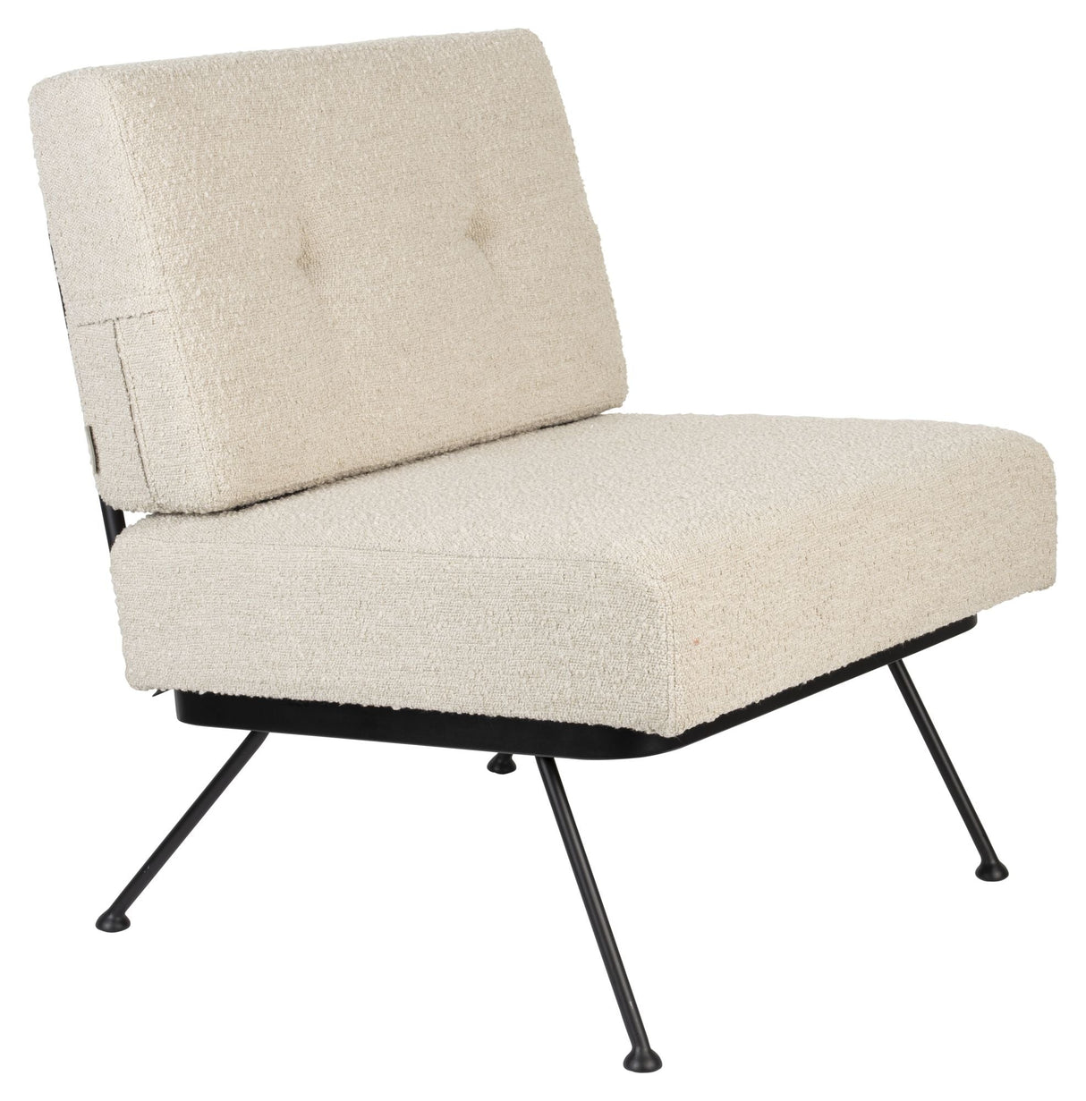 Bowie Lounge Chair, White Teddy