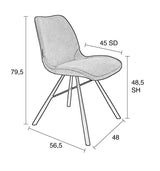 Zuiver Brent Dining Chair - Sennep