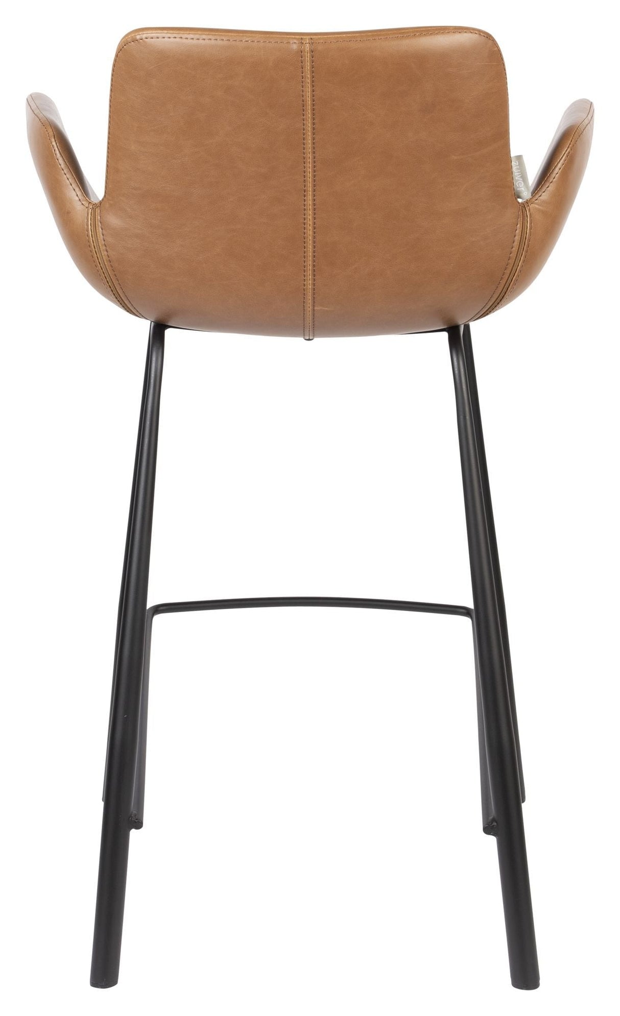 Zuiver Brit Bar Stool - Brown Leatherette, SH: 67,5cm