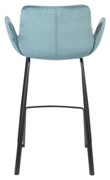 Zuiver Brit Bar Stool - Bensin Velour, SH: 67,5cm