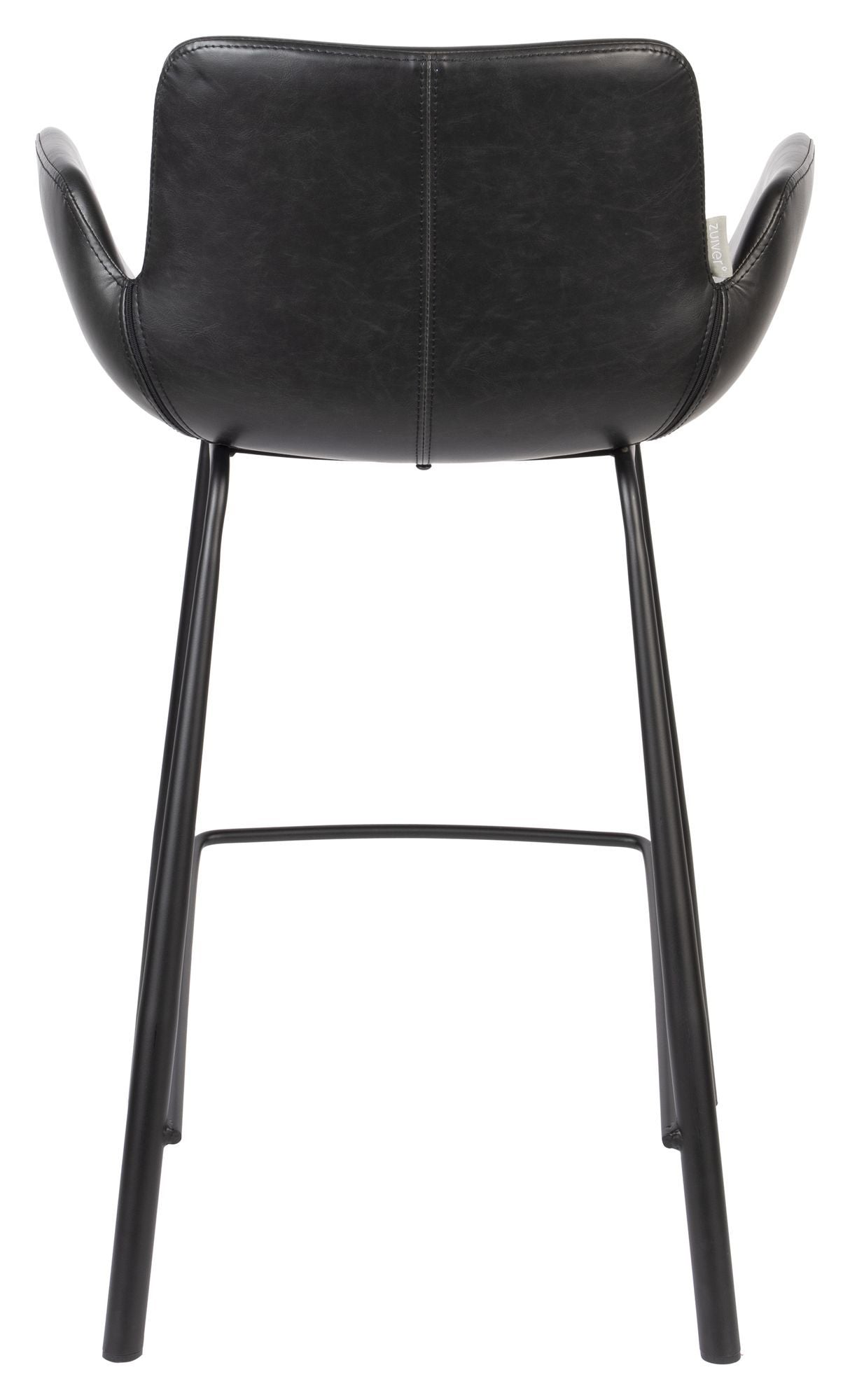 Zuiver Brit Bar Stool - Black Leatherette, SH: 67,5cm