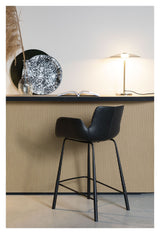 Zuiver Brit Bar Stool - Black Leatherette, SH: 67,5cm