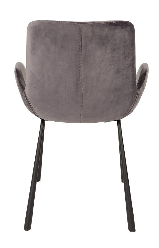 Zuiver Brit Dining Chair m/armlener - mørk grå