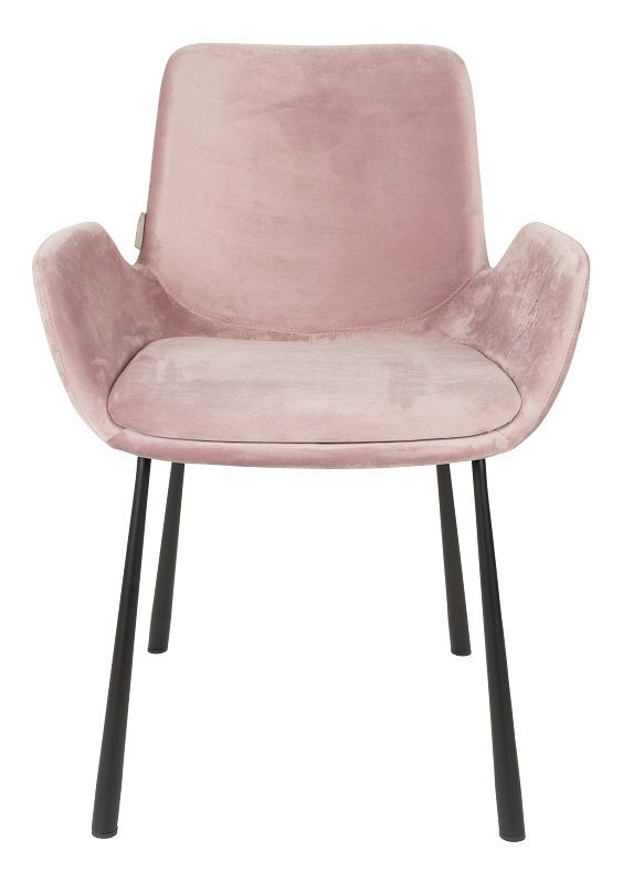 Zuiver Brit Dining Chair m/armlener - rosa