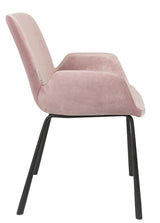 Zuiver Brit Dining Chair m/armlener - rosa