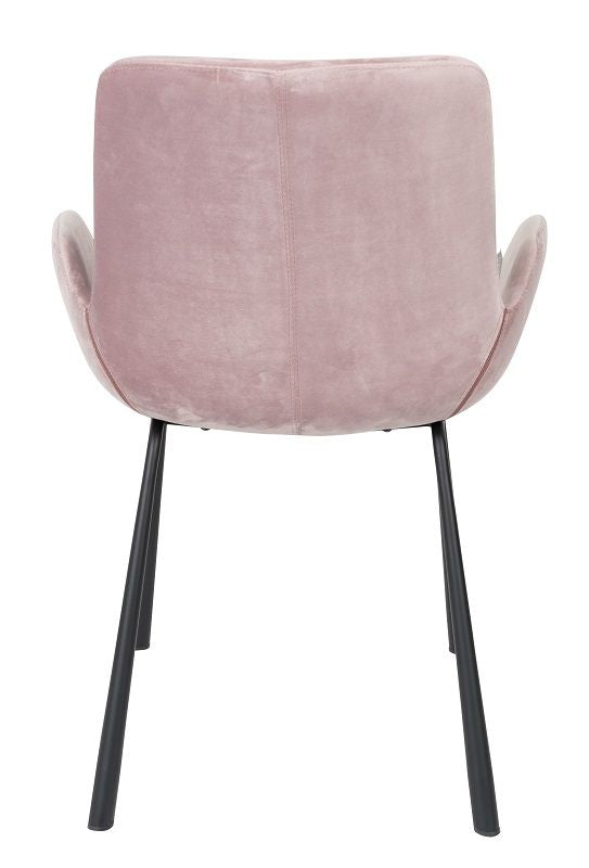 Zuiver Brit Dining Chair m/armlener - rosa