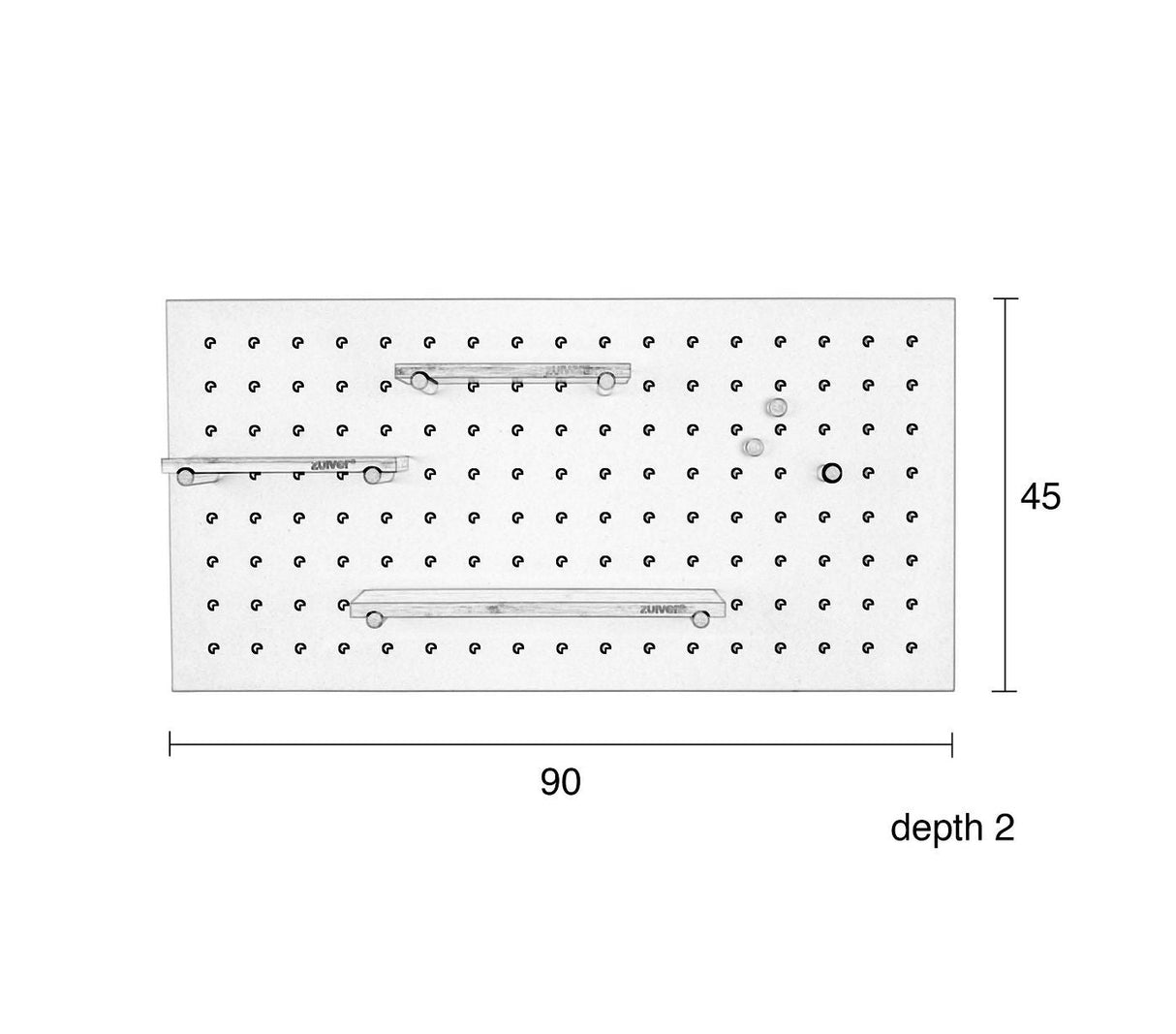 Zuiver Bundy Pegboard - hvit