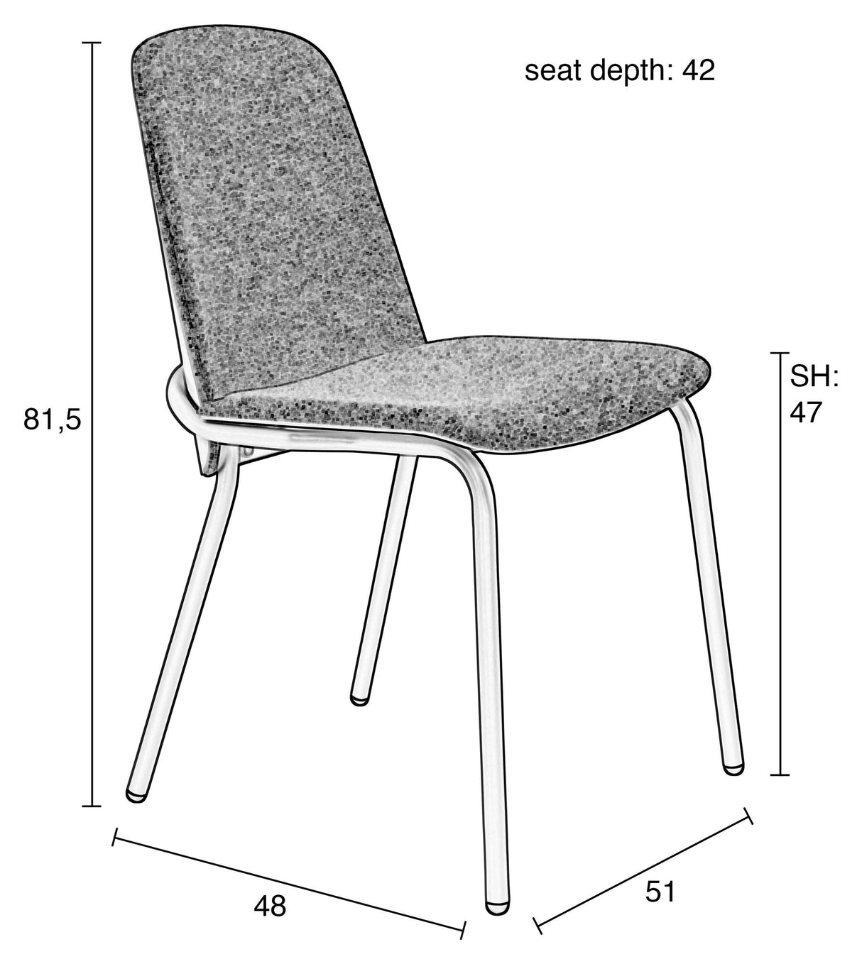 Klipp spisesteder - beige stoff