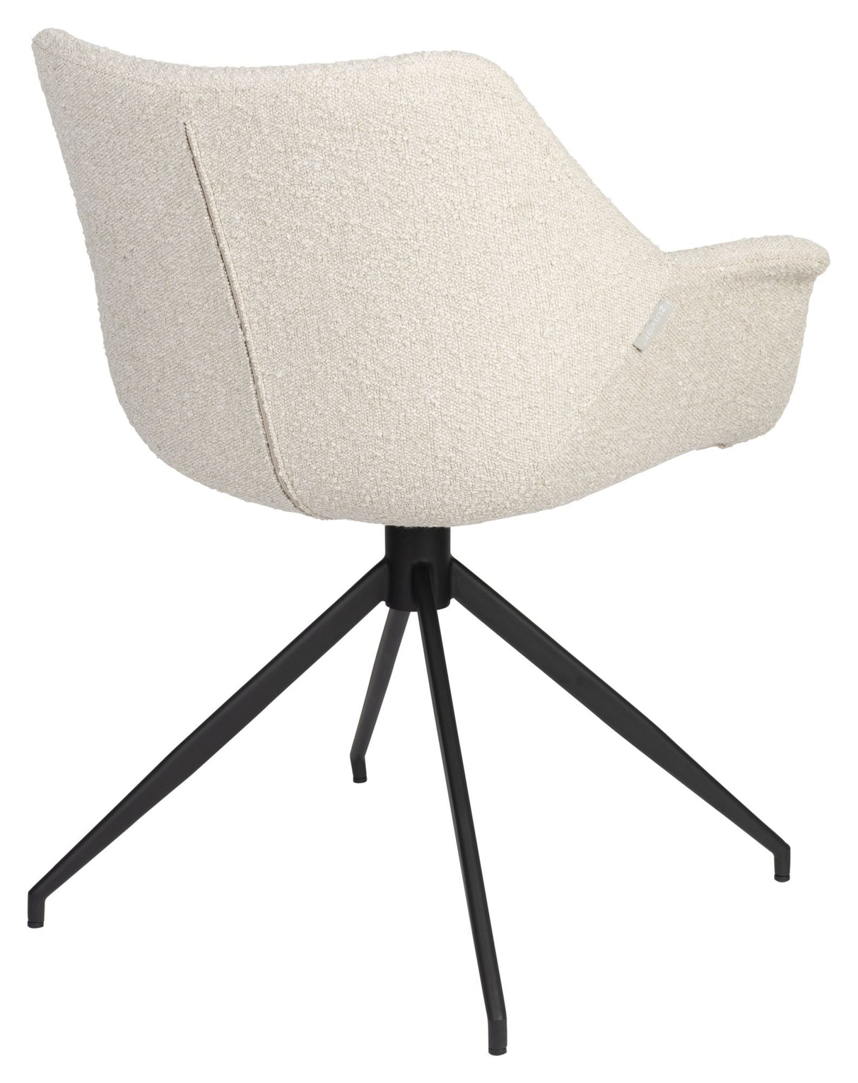 Doulton Lounge Chair m. svingfot - Offwhite Bouclé 