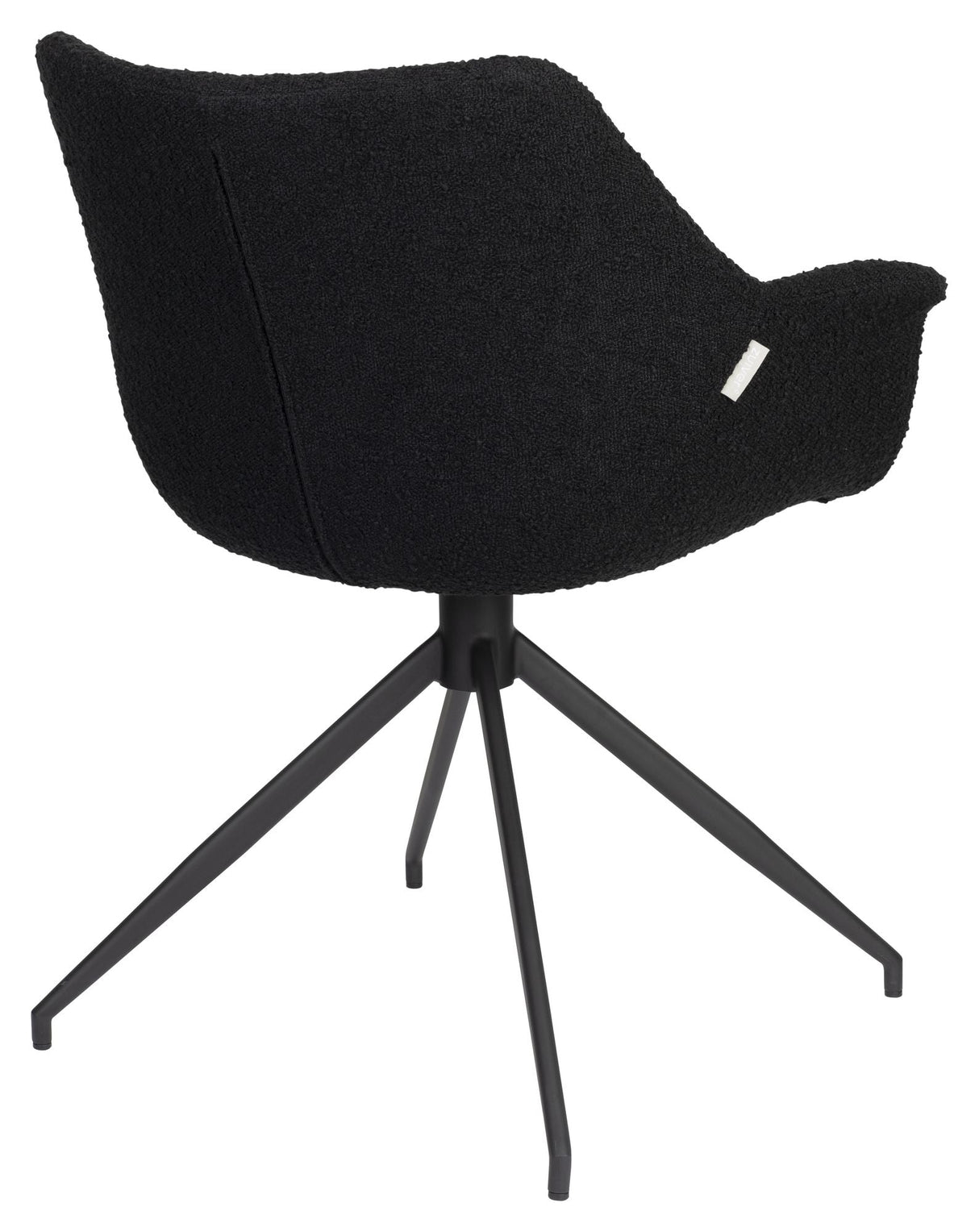 Doulton Lounge Chair med Swivel Base - Swivel Black Bouclé 