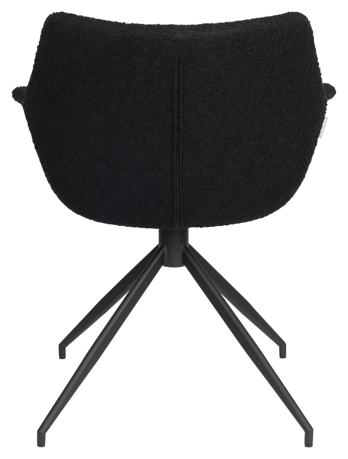 Doulton Lounge Chair med Swivel Base - Swivel Black Bouclé 