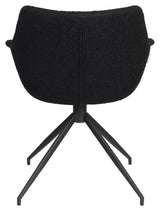 Doulton Lounge Chair med Swivel Base - Swivel Black Bouclé 