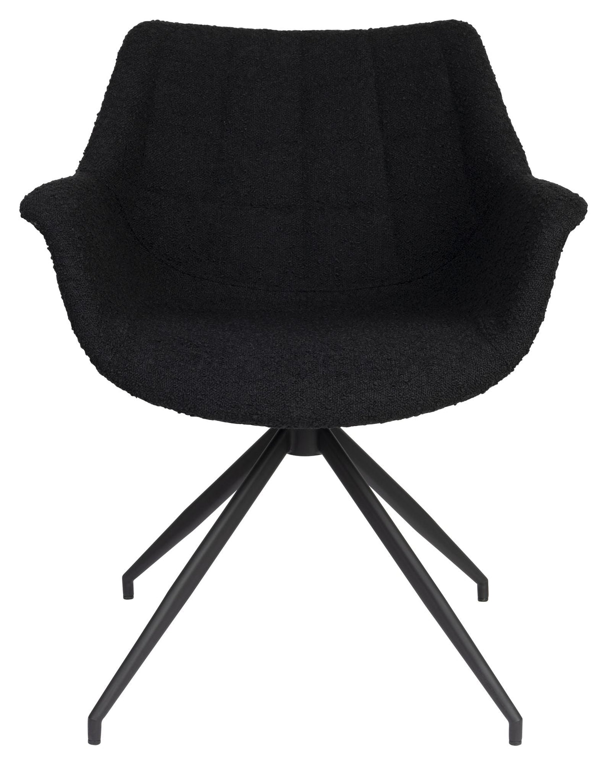 Doulton Lounge Chair med Swivel Base - Swivel Black Bouclé 