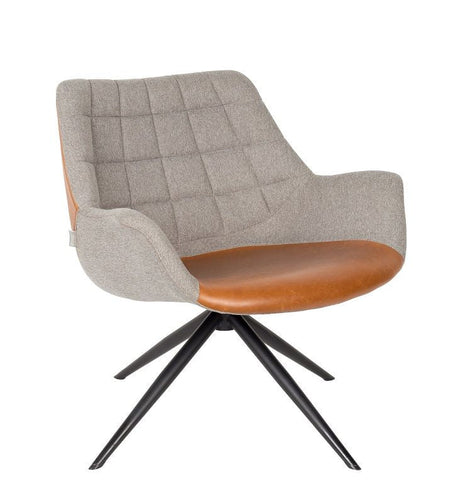 Zuiver Doulton Lounge Chair m/armlener - Brown