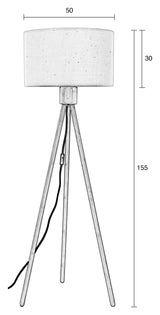 Zuiver Fan Floor Lamp Bambus