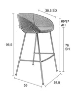 Zuiver Feston Barstool - Black Pu