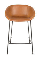 Zuiver Feston Bar Stool - Brown PU, SH: 65cm