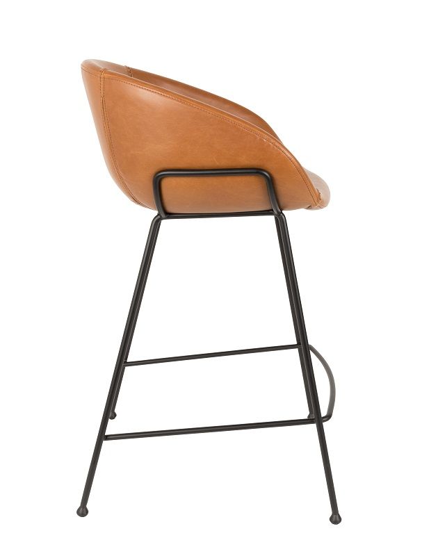 Zuiver Feston Bar Stool - Brown PU, SH: 65cm