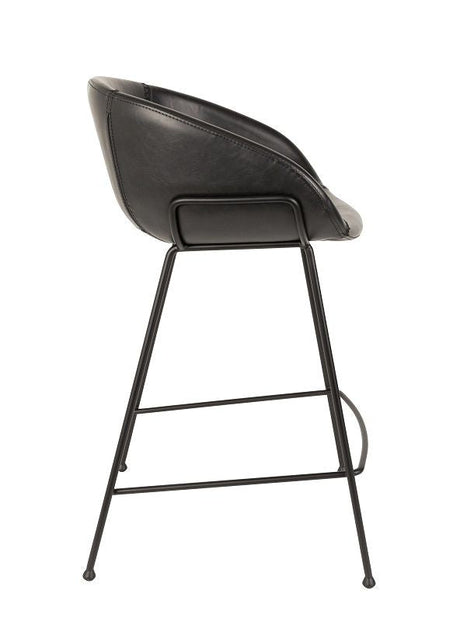 Zuiver Feston Bar Stool - Black PU, SH: 65cm