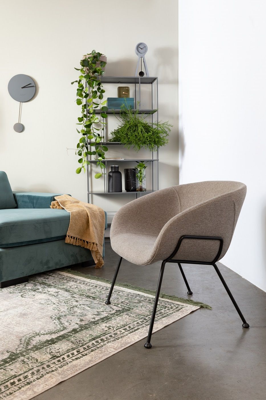 Zuiver Feston Lounge Chair - Grå stoff