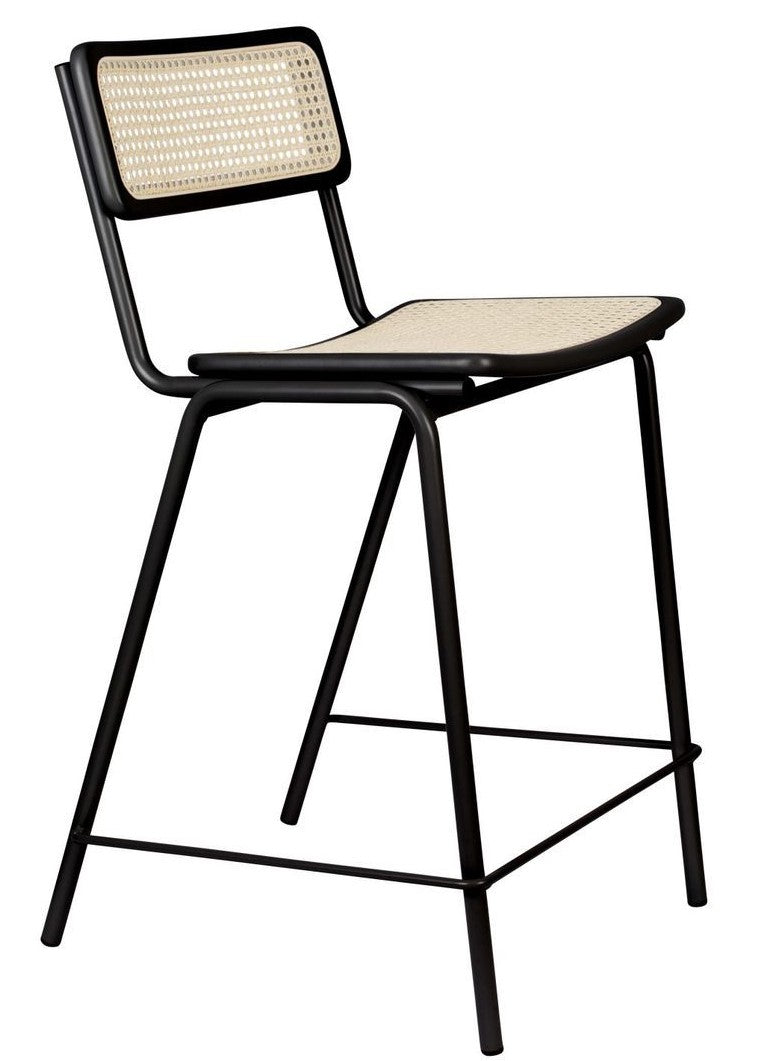 Zuiver Jort Bar Stool - Black/Nature, SH: 66,5cm