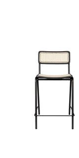 Zuiver Jort Bar Stool - Black/Nature, SH: 66,5cm