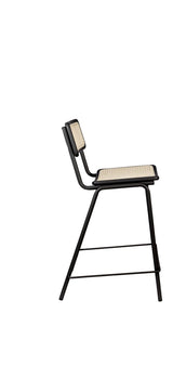 Zuiver Jort Bar Stool - Black/Nature, SH: 66,5cm