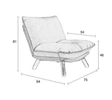 Zuiver Lazy Sack Lounge Chair - Lysegrå