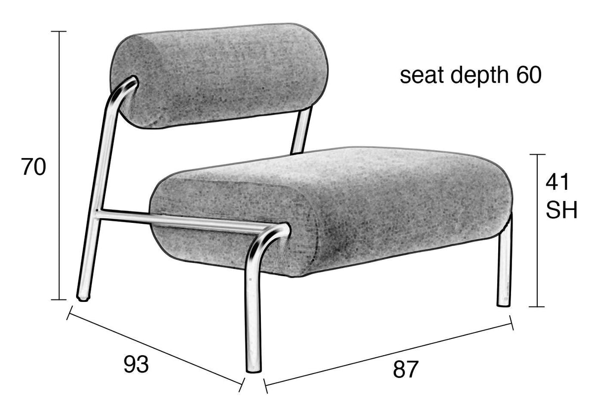 Zuiver Lekima Lounge Chair - Mørkeblå