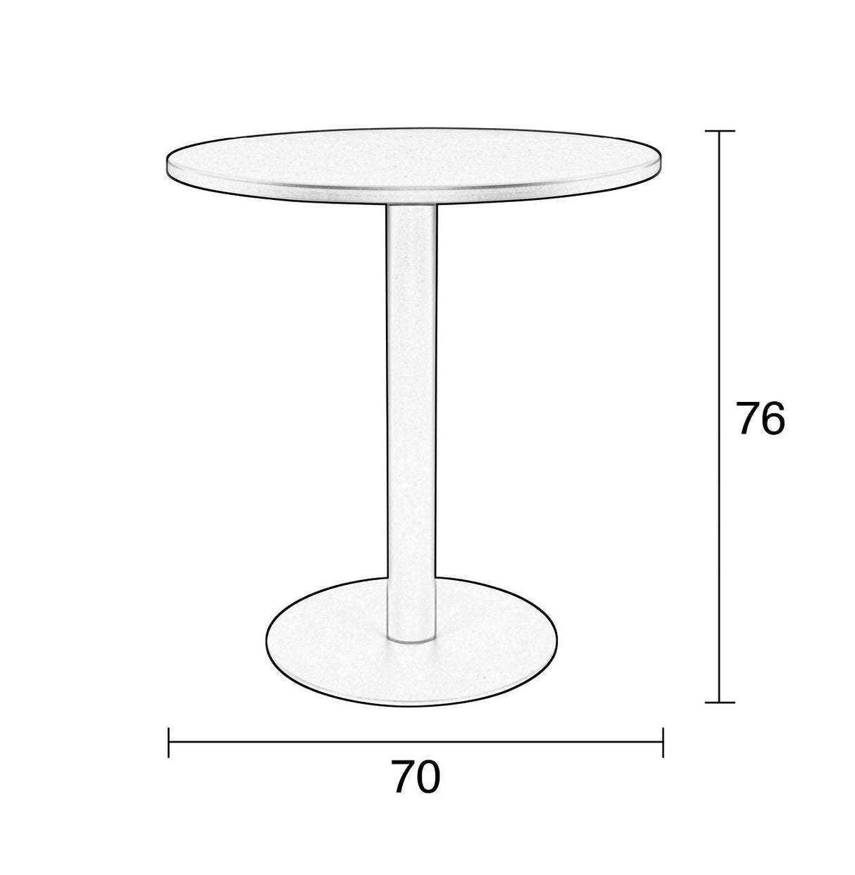 Zuiver Metsu Bistro Table Ø70 - Grønn