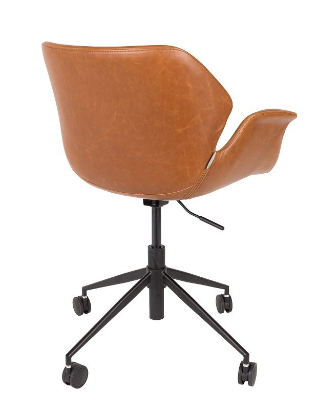 Zuiver Nikki Office Chair m/Armrests - Brown